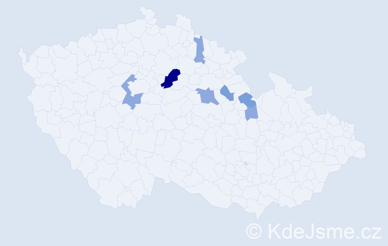 Příjmení: 'Hillebrantová', počet výskytů 16 v celé ČR