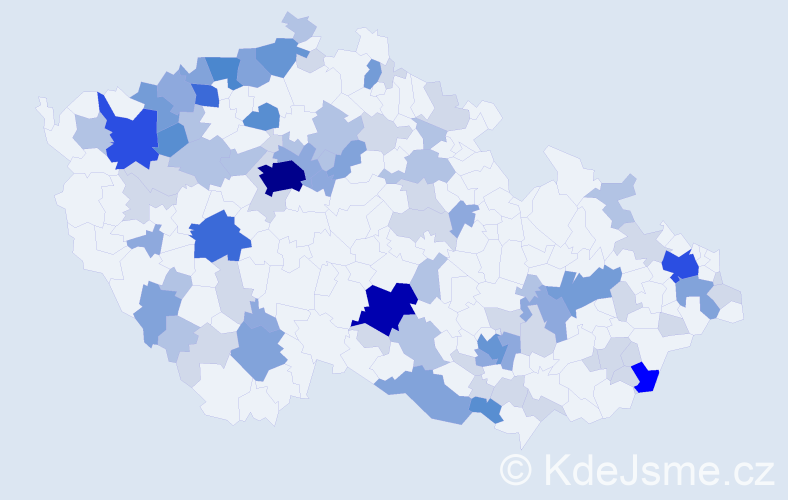 Příjmení: 'Ritter', počet výskytů 249 v celé ČR