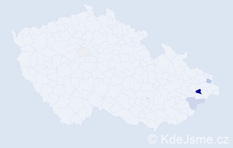 Příjmení: 'Knebelová', počet výskytů 8 v celé ČR