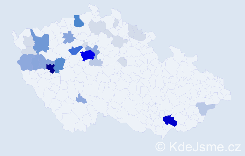 Příjmení: 'Hering', počet výskytů 117 v celé ČR