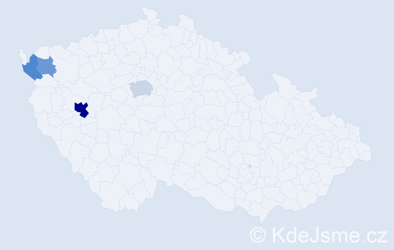 Příjmení: 'Burkovská', počet výskytů 9 v celé ČR