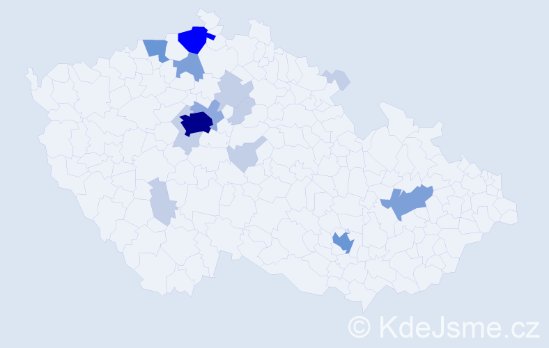 Příjmení: 'Obermann', počet výskytů 41 v celé ČR
