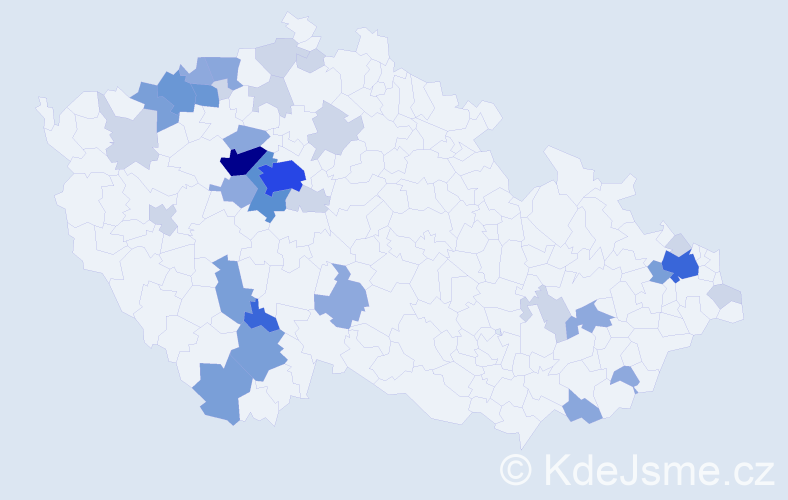 Příjmení: 'Skoková', počet výskytů 105 v celé ČR