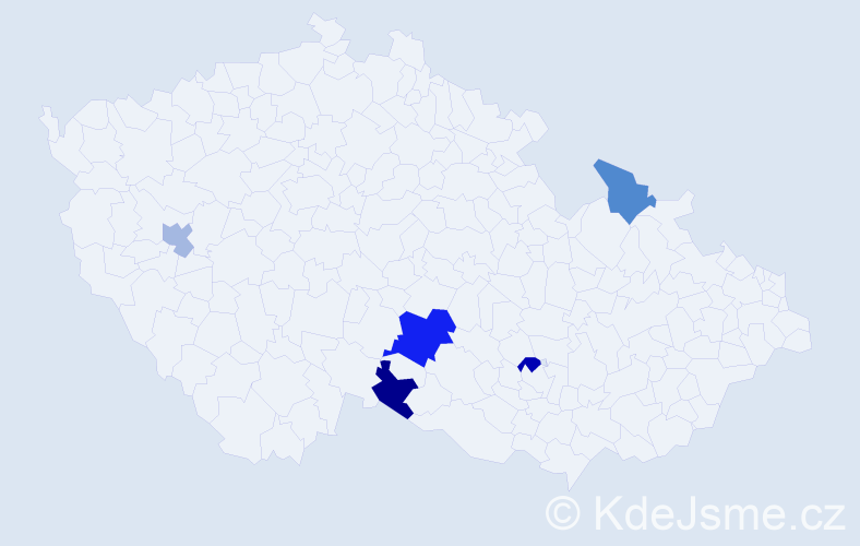 Příjmení: 'Pleskal', počet výskytů 7 v celé ČR