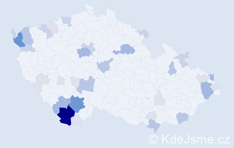 Příjmení: 'Bigas', počet výskytů 114 v celé ČR