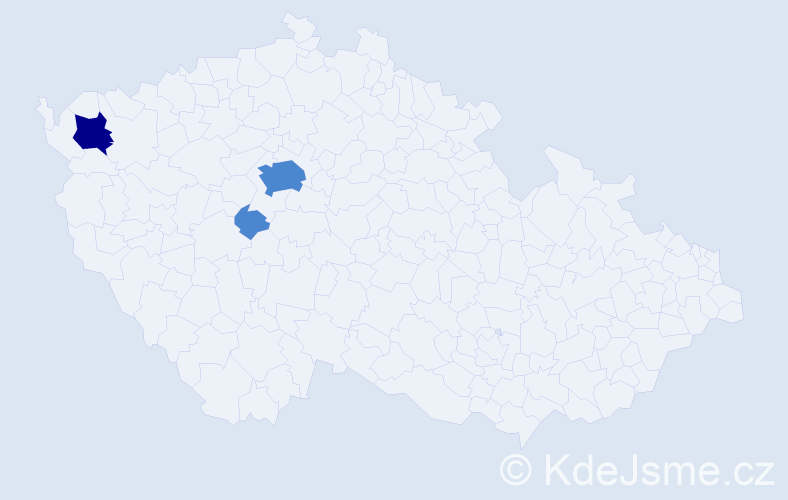 Příjmení: 'Metka', počet výskytů 5 v celé ČR