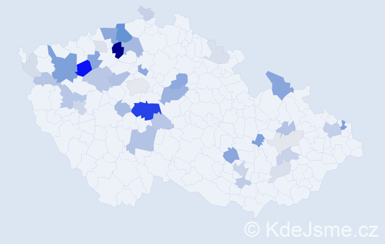 Příjmení: 'Sárközi', počet výskytů 117 v celé ČR