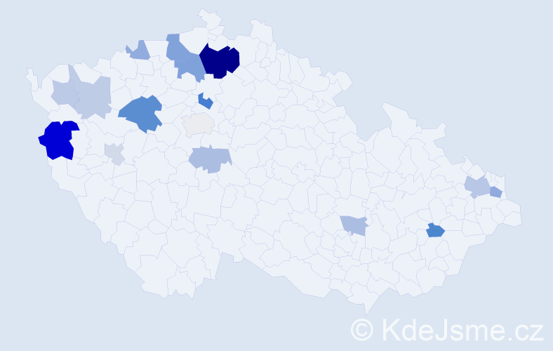 Příjmení: 'Hetto', počet výskytů 36 v celé ČR