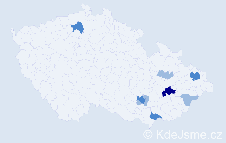 Příjmení: 'Špittová', počet výskytů 16 v celé ČR