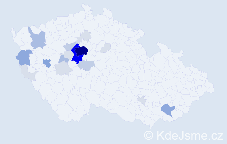 Příjmení: 'Mlejnská', počet výskytů 68 v celé ČR