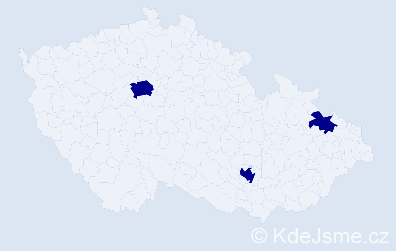 Příjmení: 'Helešová', počet výskytů 3 v celé ČR