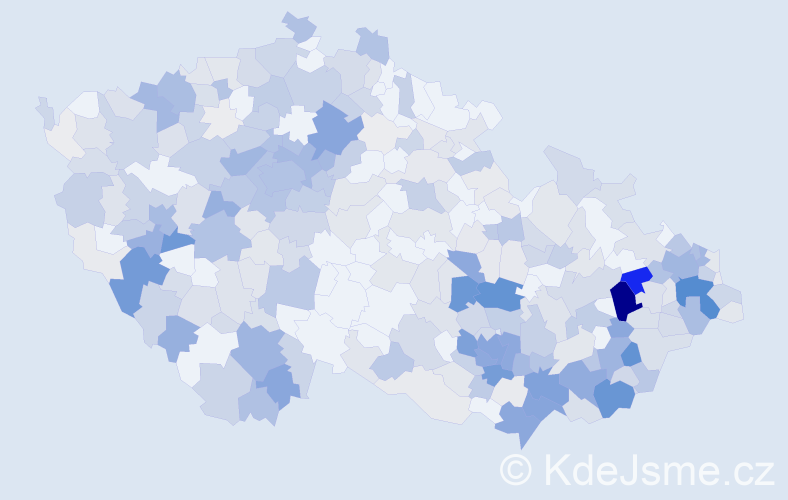 Příjmení: 'Maršálek', počet výskytů 1353 v celé ČR