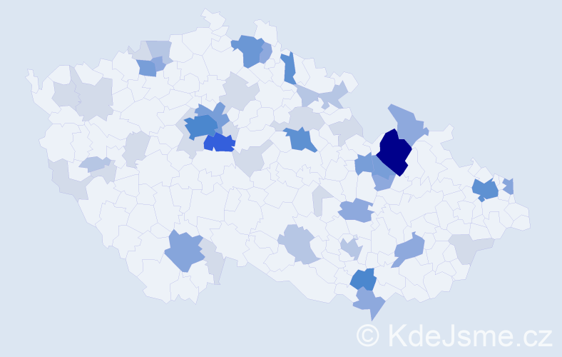 Příjmení: 'Hauk', počet výskytů 146 v celé ČR