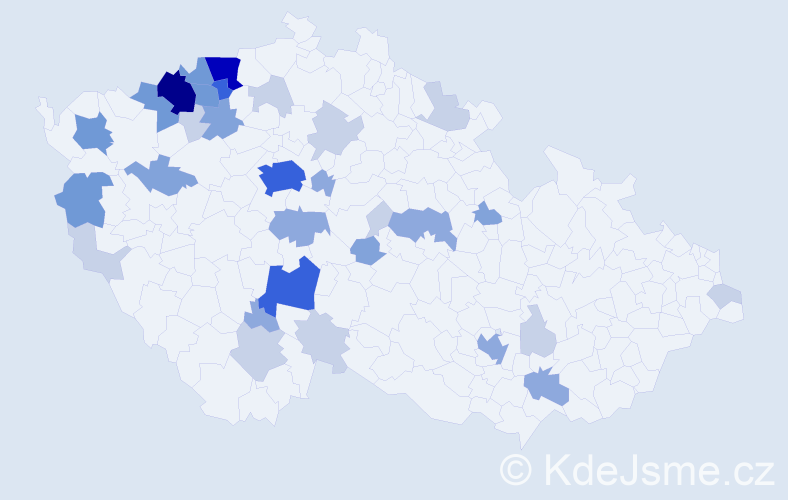 Příjmení: 'Radošová', počet výskytů 98 v celé ČR