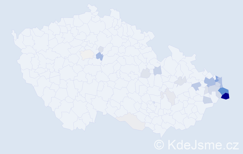 Příjmení: 'Grocholová', počet výskytů 138 v celé ČR