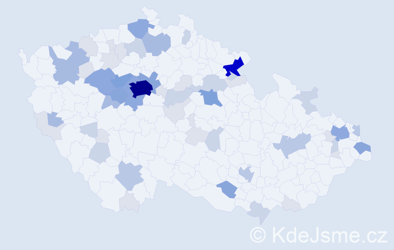 Příjmení: 'Kaufman', počet výskytů 179 v celé ČR