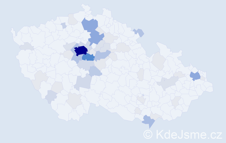 Příjmení: 'Čadil', počet výskytů 172 v celé ČR