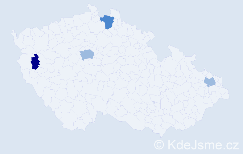 Příjmení: 'Sinkulič', počet výskytů 8 v celé ČR