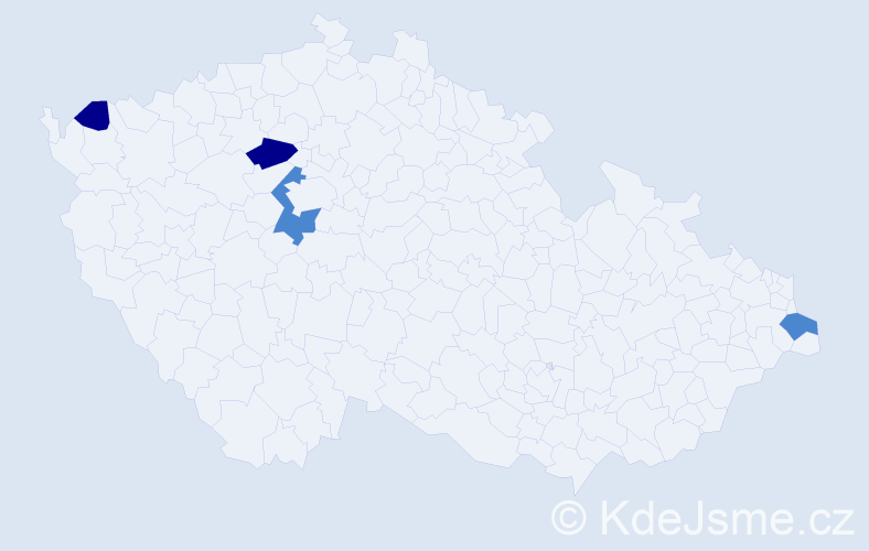 Příjmení: 'Csicsola', počet výskytů 8 v celé ČR