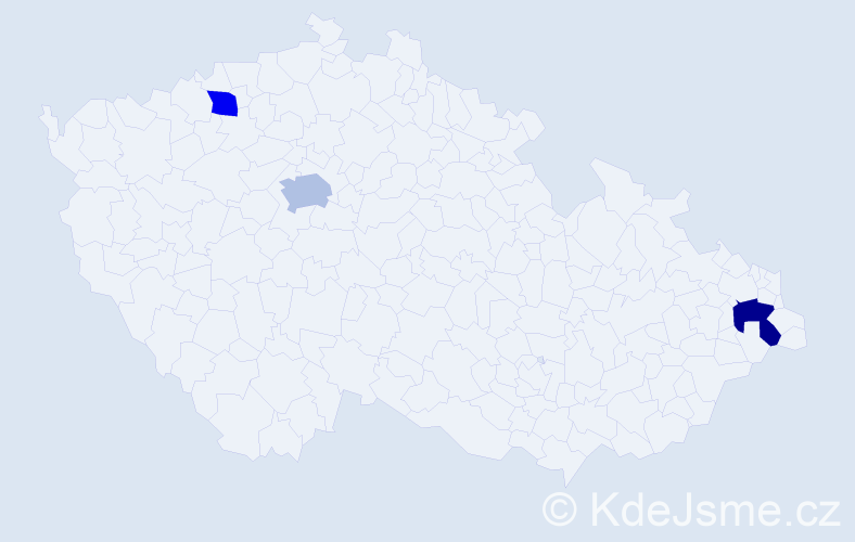 Příjmení: 'Dudiaková', počet výskytů 8 v celé ČR
