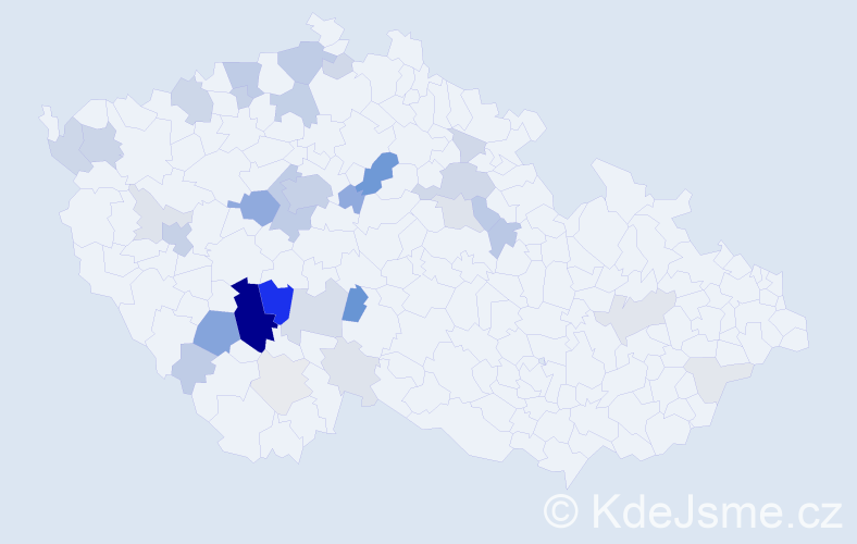 Příjmení: 'Brousil', počet výskytů 142 v celé ČR