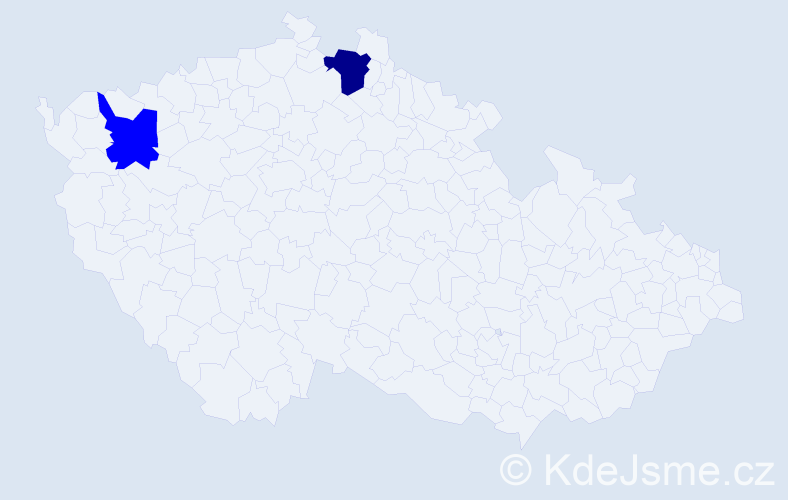 Příjmení: 'Bitljanová', počet výskytů 3 v celé ČR