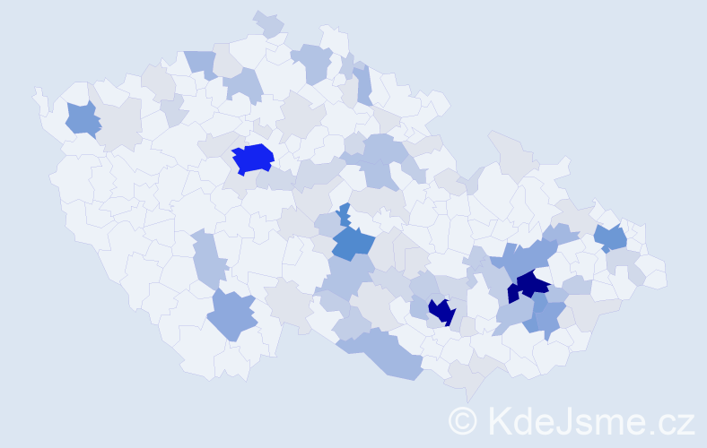 Příjmení: 'Stojanová', počet výskytů 293 v celé ČR