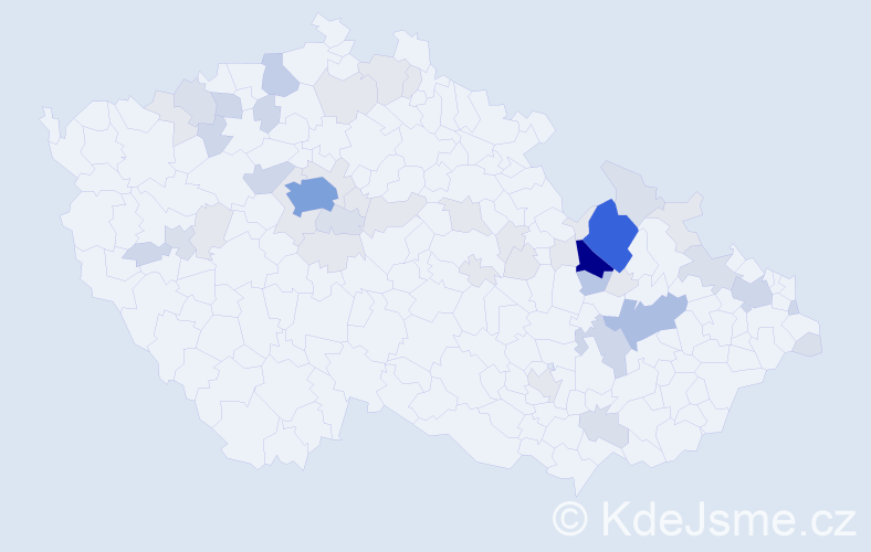 Příjmení: 'Heclová', počet výskytů 152 v celé ČR