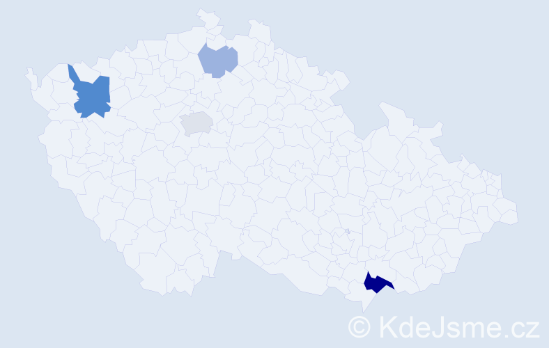 Příjmení: 'Gloz', počet výskytů 11 v celé ČR
