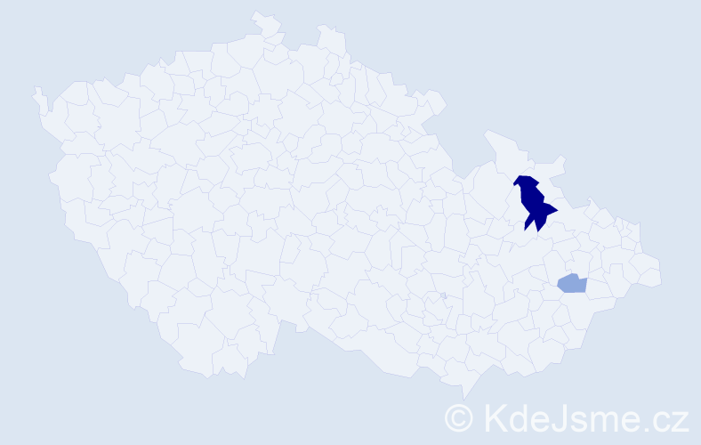 Příjmení: 'Klepanec', počet výskytů 6 v celé ČR
