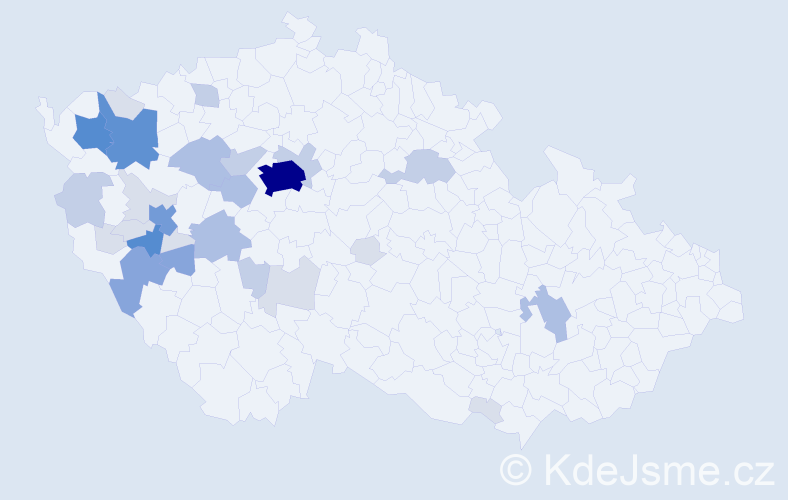 Příjmení: 'Kriegerová', počet výskytů 100 v celé ČR
