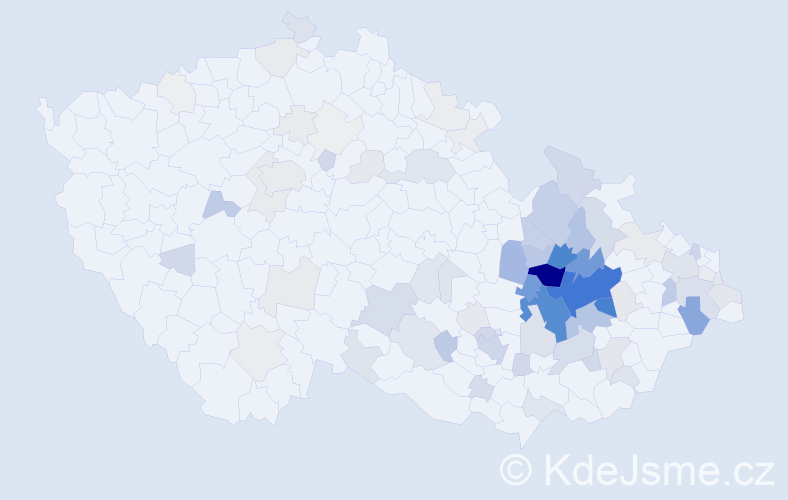 Příjmení: 'Přidal', počet výskytů 405 v celé ČR