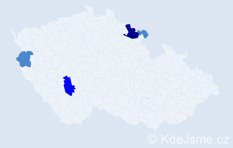 Příjmení: 'Holča', počet výskytů 11 v celé ČR