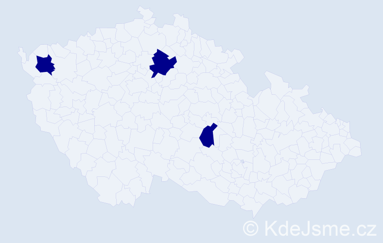 Příjmení: 'Fen', počet výskytů 3 v celé ČR