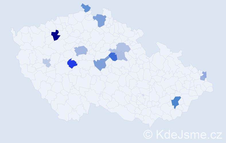 Příjmení: 'Vaľko', počet výskytů 24 v celé ČR