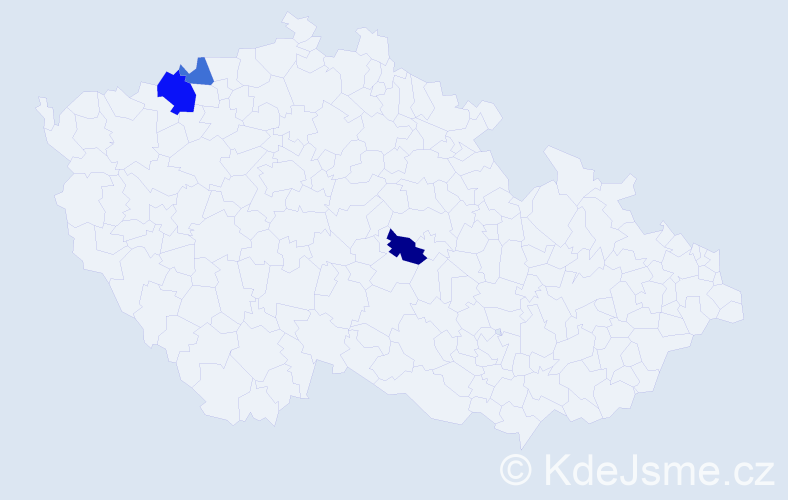 Příjmení: 'Nobstová', počet výskytů 9 v celé ČR