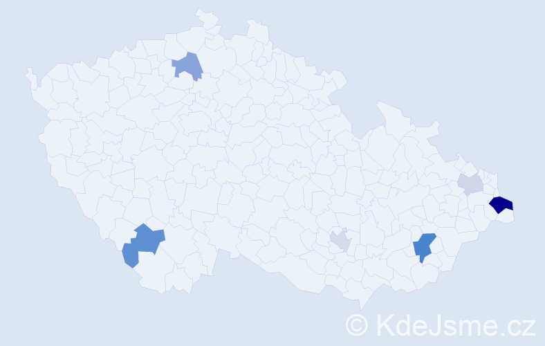 Příjmení: 'Šteffeková', počet výskytů 11 v celé ČR