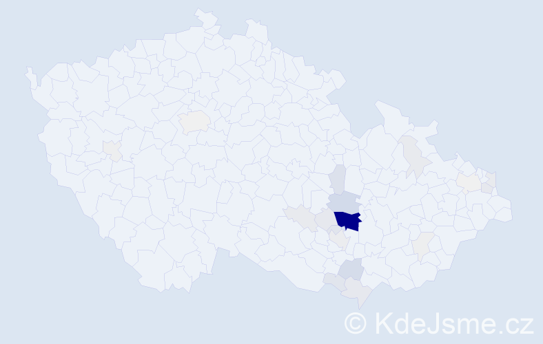 Příjmení: 'Kakáčová', počet výskytů 115 v celé ČR