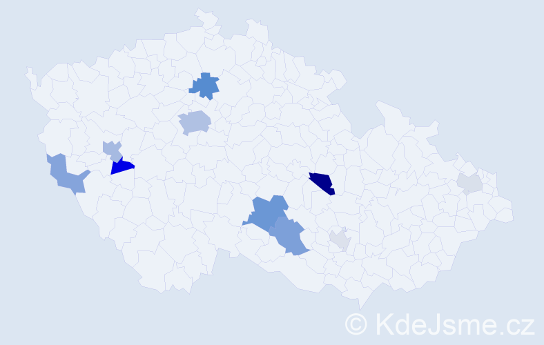 Příjmení: 'Witzová', počet výskytů 24 v celé ČR