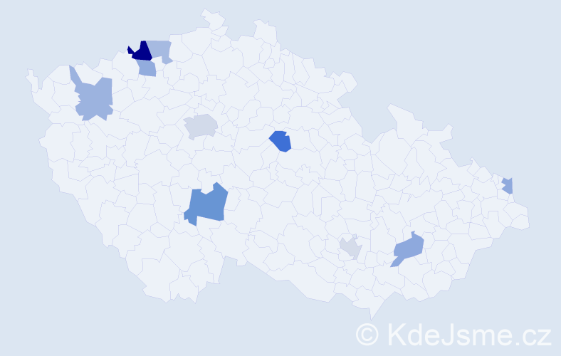 Příjmení: 'Filin', počet výskytů 15 v celé ČR
