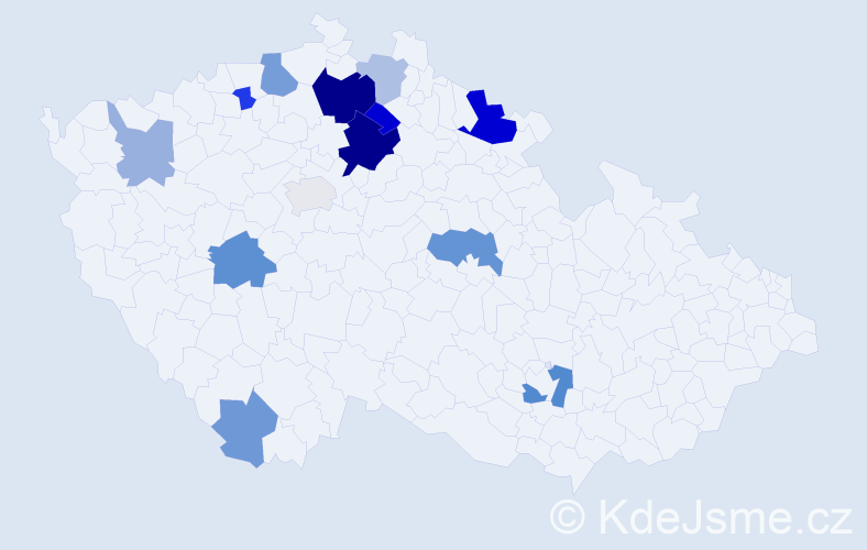 Příjmení: 'Badalec', počet výskytů 29 v celé ČR