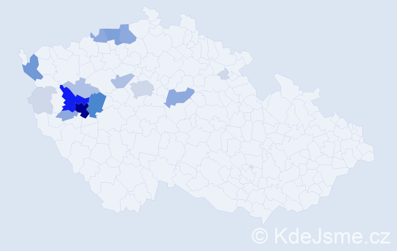 Příjmení: 'Korelus', počet výskytů 61 v celé ČR