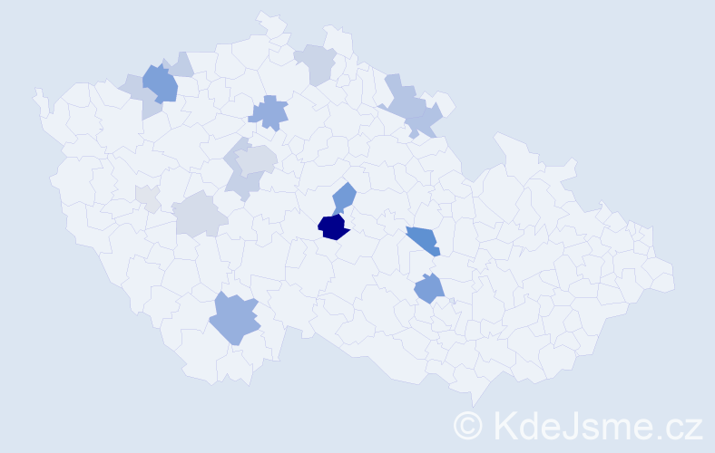 Příjmení: 'Misarová', počet výskytů 44 v celé ČR
