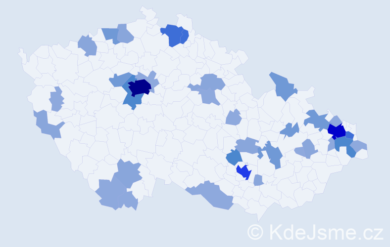 Příjmení: 'Čižmárová', počet výskytů 95 v celé ČR