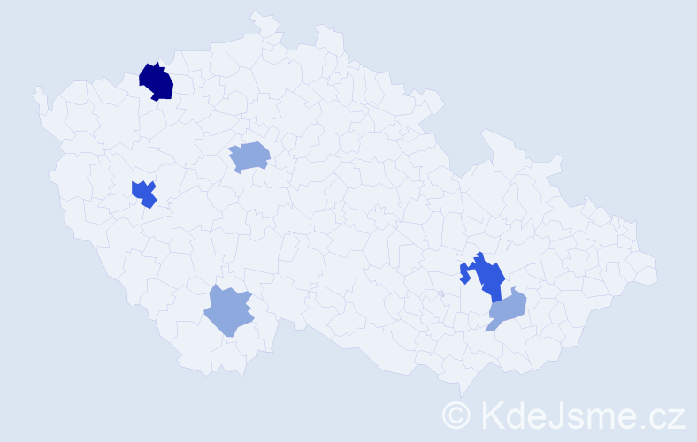 Příjmení: 'Krivanič', počet výskytů 14 v celé ČR