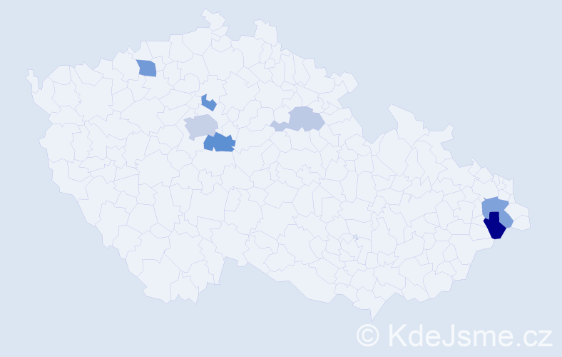 Příjmení: 'Blumenthalová', počet výskytů 15 v celé ČR