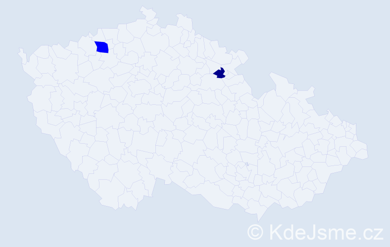 Příjmení: 'Rejchertová', počet výskytů 5 v celé ČR