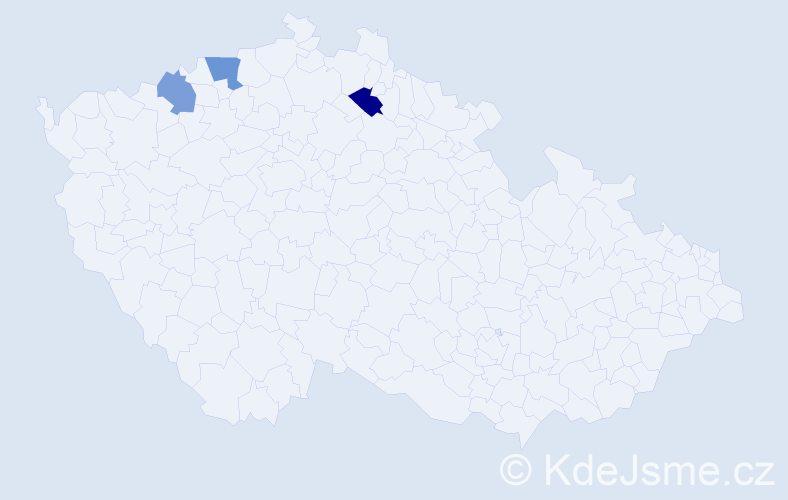 Příjmení: 'Kulb', počet výskytů 8 v celé ČR