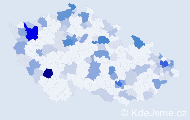 Příjmení: 'Pavlovič', počet výskytů 337 v celé ČR