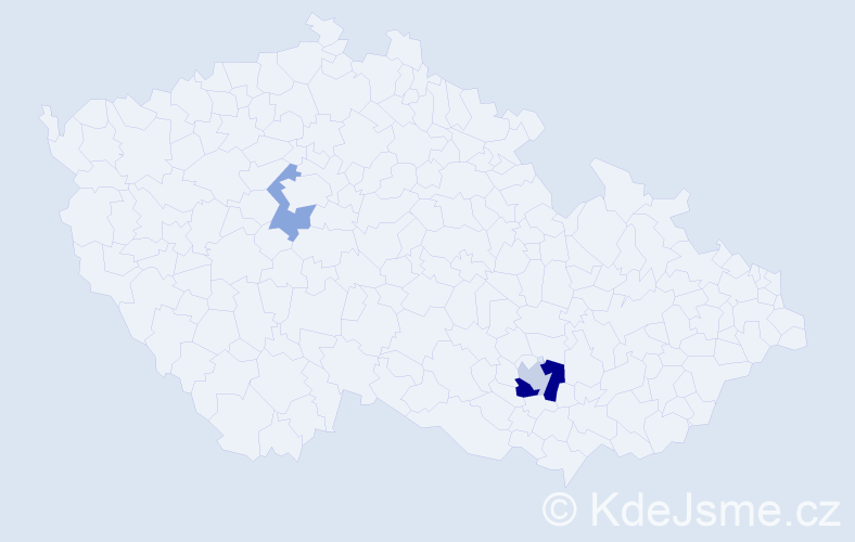 Příjmení: 'Ranzi', počet výskytů 5 v celé ČR